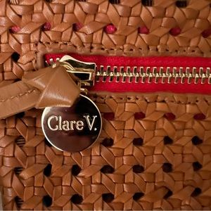 Clare V crossbody Tan Rattan
